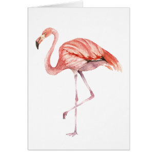 Rosa Flamingo Hälsningskort