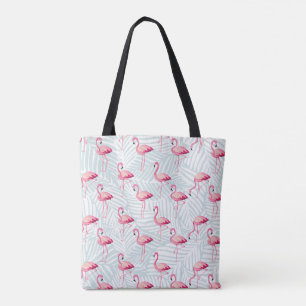 Rosa Flamingo & Handflatan Löv - Cute Tygkasse