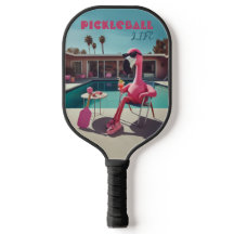 Rosa Flamingo Handflatan Vår Pickleball Life Paddl