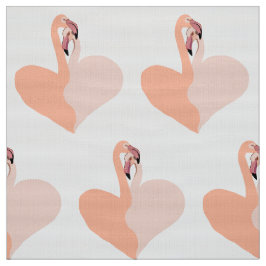 Rosa Flamingo Heart Fabric Tyg