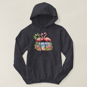 Rosa Flamingo Hooded Sweatshirt