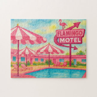Rosa Flamingo Hotel Bassäng Beach Summer Vibes Pussel