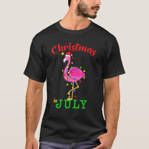 Rosa Flamingo i jultomten i juli Manar W T Shirt