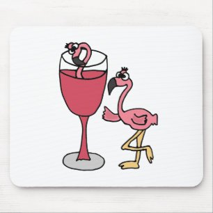 Rosa Flamingo i rodna vinexponeringsglas Musmatta