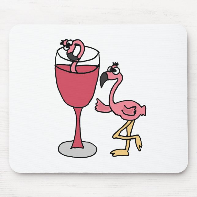 Rosa Flamingo i rodna vinexponeringsglas Musmatta (Framsidan)