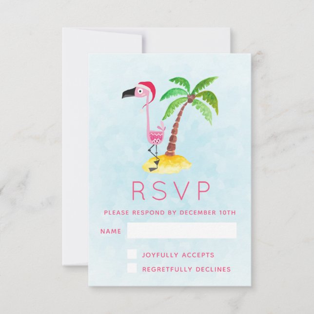 Rosa Flamingo i Santa Hat OSA (Framsida)