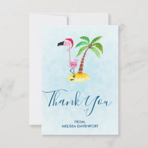 Rosa Flamingo i Santa Hat Tack