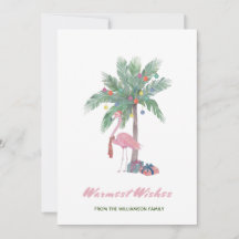 Rosa Flamingo i Santa Hat varmaste Önskemål