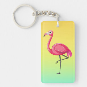 Rosa Flamingo i Tecknad Stil