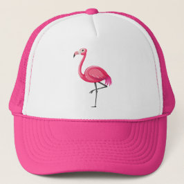 Rosa flamingo i tecknad stil keps