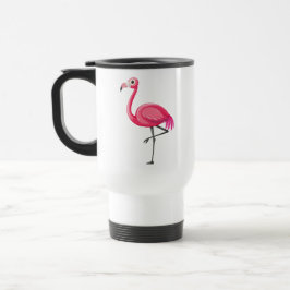 Rosa flamingo i tecknad stil resemugg