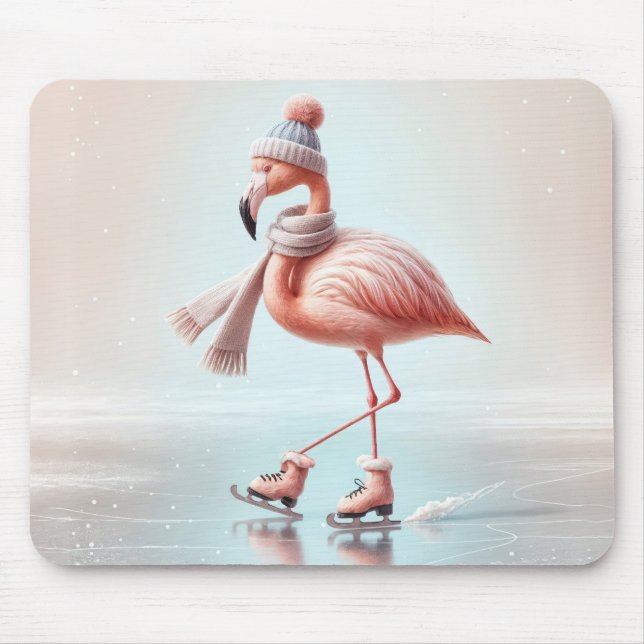 Rosa Flamingo Ice Skating Musmatta (Framsidan)