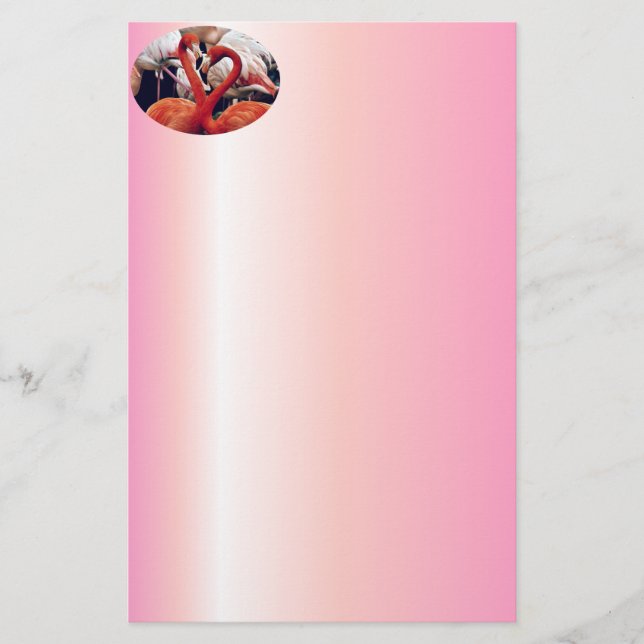 Rosa Flamingo in Nature Brevpapper (Framsida)
