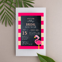 Rosa Flamingo Inbjudningskort för möhippan