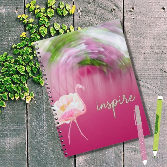 Rosa Flamingo inspirationcitationsinspire Anteckningsbok (Skapare uppladdad)