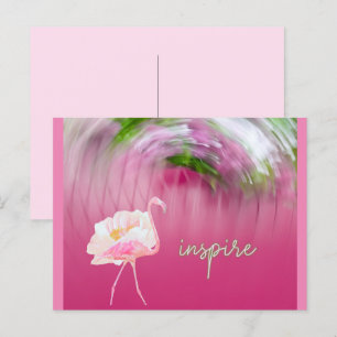 Rosa Flamingo inspirationskälla för att säga inspi Vykort