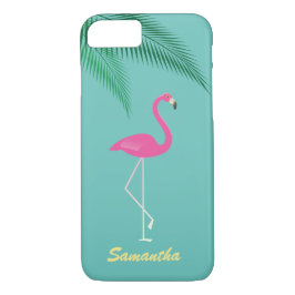 Rosa Flamingo iPhone 7 Fodral - turkos