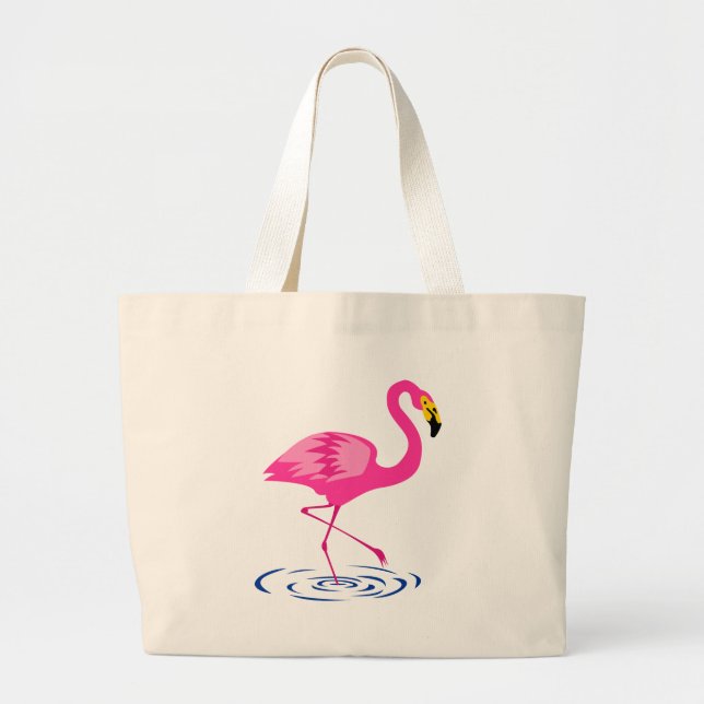 Rosa Flamingo Jumbo Tygkasse (Framsidan)