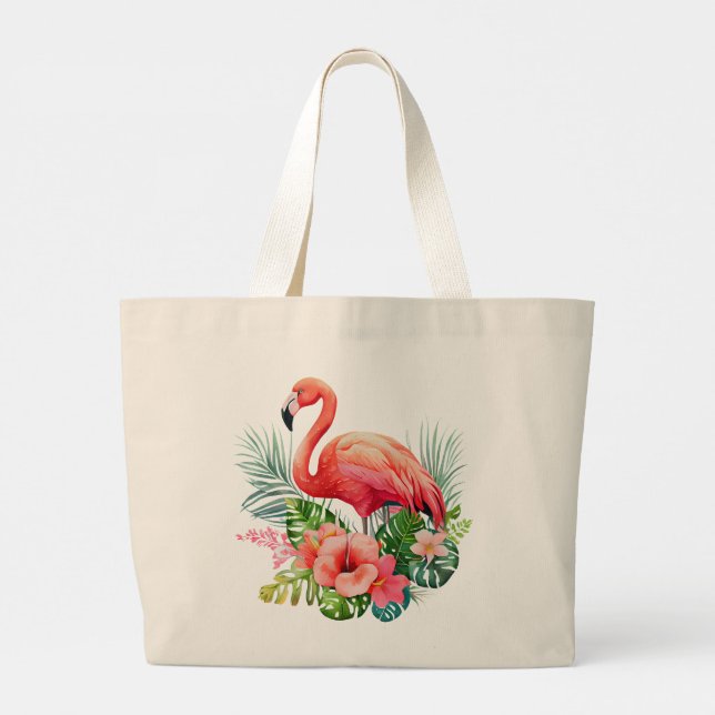 Rosa Flamingo   Jumbo Tygkasse (Baksida)