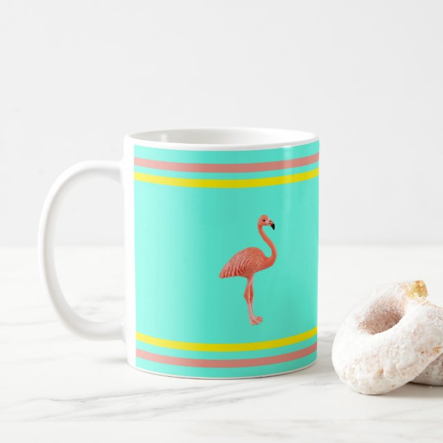 Rosa Flamingo Kaffemugg (Med munk)