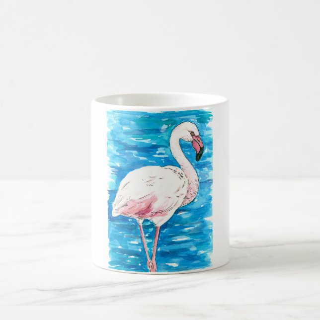 Rosa flamingo kaffemugg (Center)