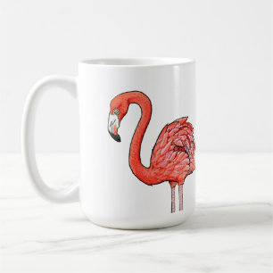 Rosa Flamingo Kaffemugg
