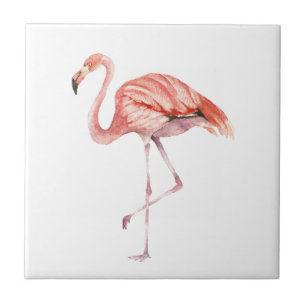 Rosa Flamingo Kakelplatta