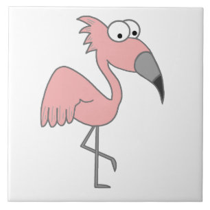 Rosa Flamingo Kakelplatta
