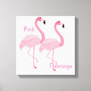 Rosa Flamingo Kanvastryck