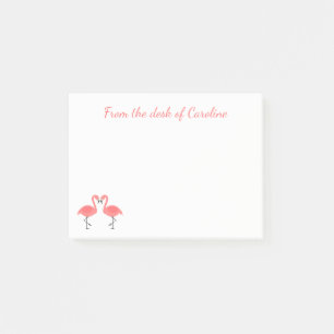 Rosa Flamingo Kärlek-Bröllop Möhippan Post-it Block