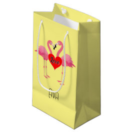 Rosa Flamingo Kärlek Design - Gift Bag - Small