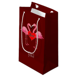 Rosa Flamingo Kärlek Design - Gift Bag - Small