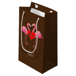 Rosa Flamingo Kärlek Design - Gift Bag - Small