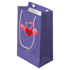 Rosa Flamingo Kärlek Design - Gift Bag - Small