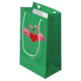 Rosa Flamingo Kärlek Design - Gift Bag - Small