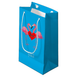 Rosa Flamingo Kärlek Design - Gift Bag - Small