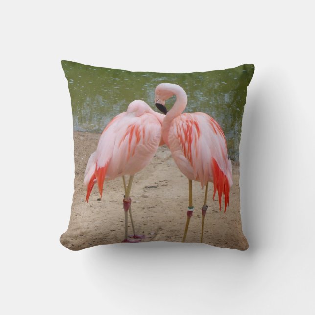 rosa flamingo kastkudde kudde (Framsida)