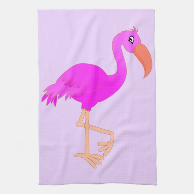 Rosa Flamingo Kitchen Towel Kökshandduk (Vertikal)