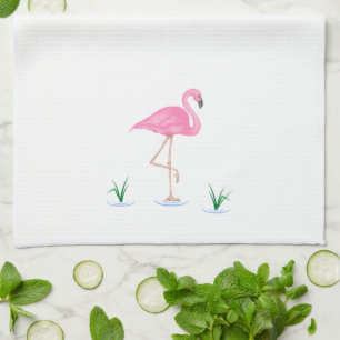 Rosa Flamingo Kökshandduk