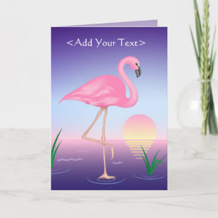 Rosa Flamingo Kort