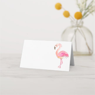 Rosa flamingo-kort för sött djurplats placeringskort