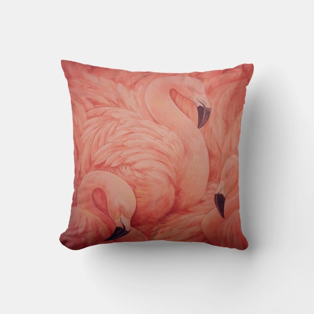 Rosa flamingo kudde (Framsida)
