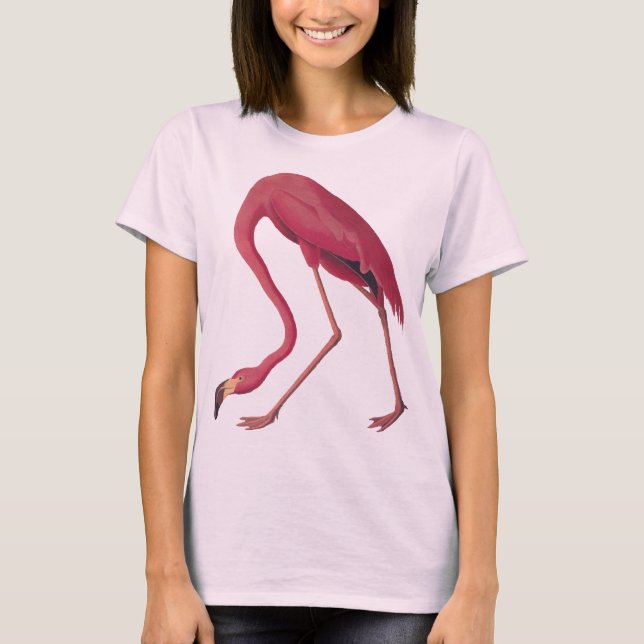 Rosa Flamingo Kvinnors T-shirt (Framsida)
