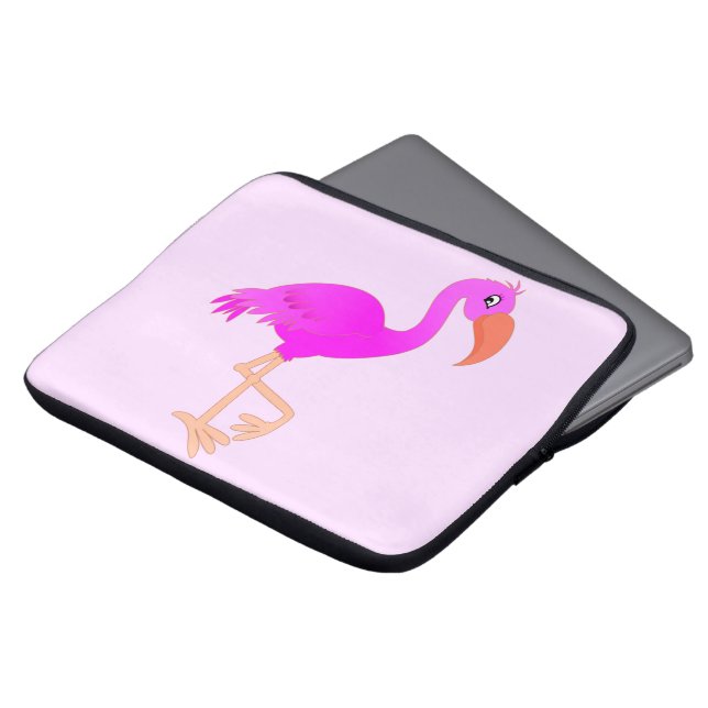 Rosa Flamingo Laptop sleeve (Framsida topp)