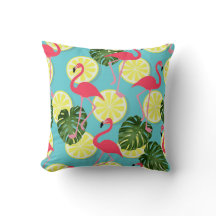 Rosa Flamingo Lemon Slice Tropical Löv Reversible