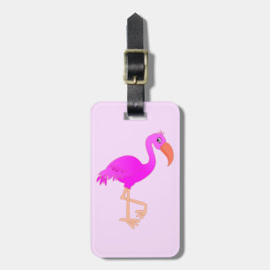 Rosa Flamingo Luggage Tag Bagagebricka