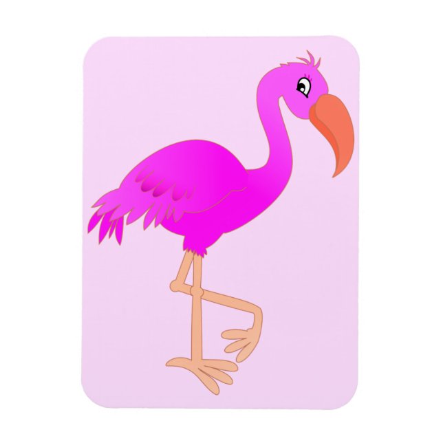 Rosa Flamingo Magnet (Vertikal)