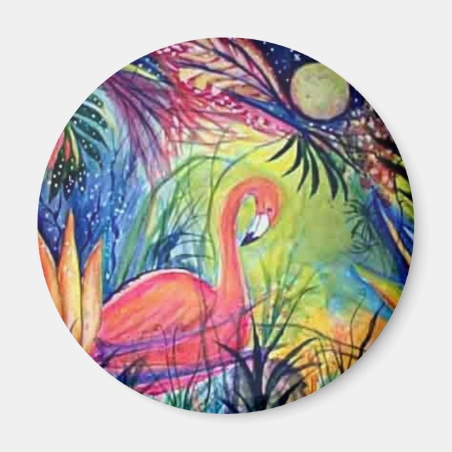 Rosa Flamingo Magnet (Framsidan)