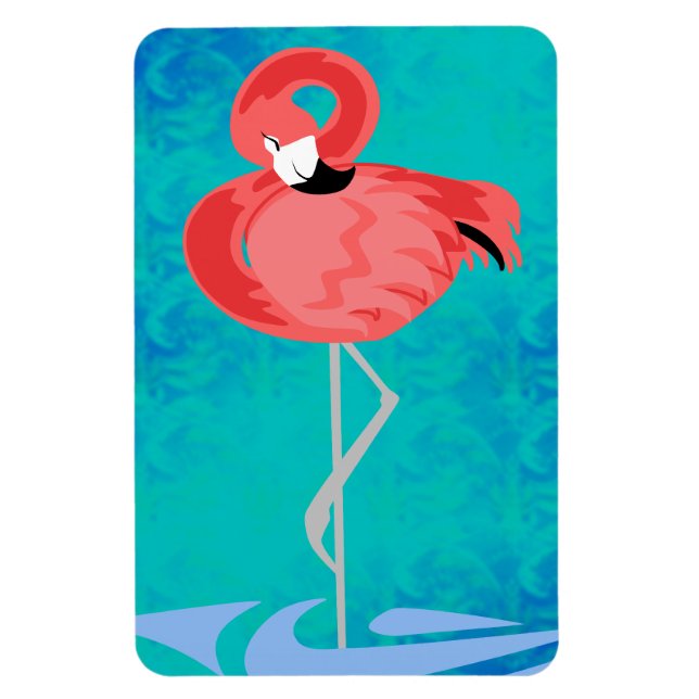 Rosa Flamingo Magnet (Vertikal)
