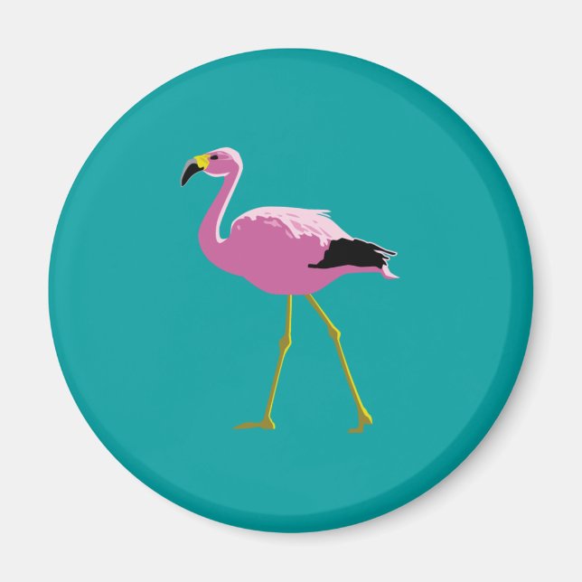 Rosa Flamingo Magnet (Framsidan)